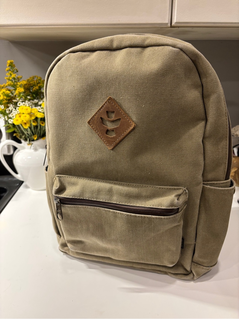 Revelry Supply The Escort Odor Control Khaki Canvas Backpack